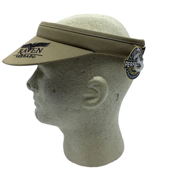 Raven Verrado Khaki Golf Visor Legendary Headwear Perfect Fit NEW - Picture 7 of 7